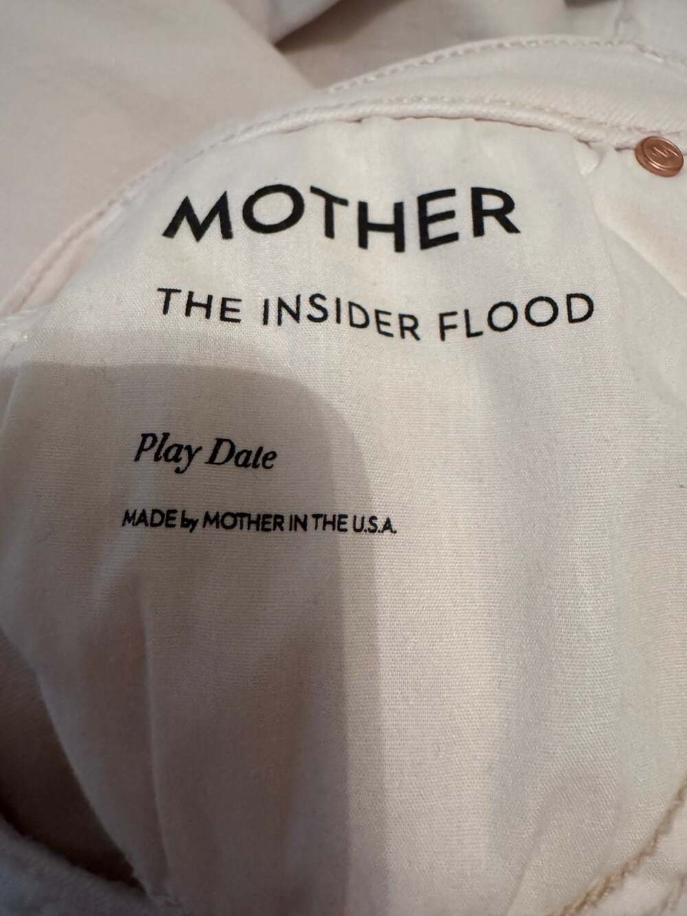 MOTHER The Insider Flood Jeans in Play Date Size 26